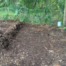 The mulch has been moved and this section is now compliant.